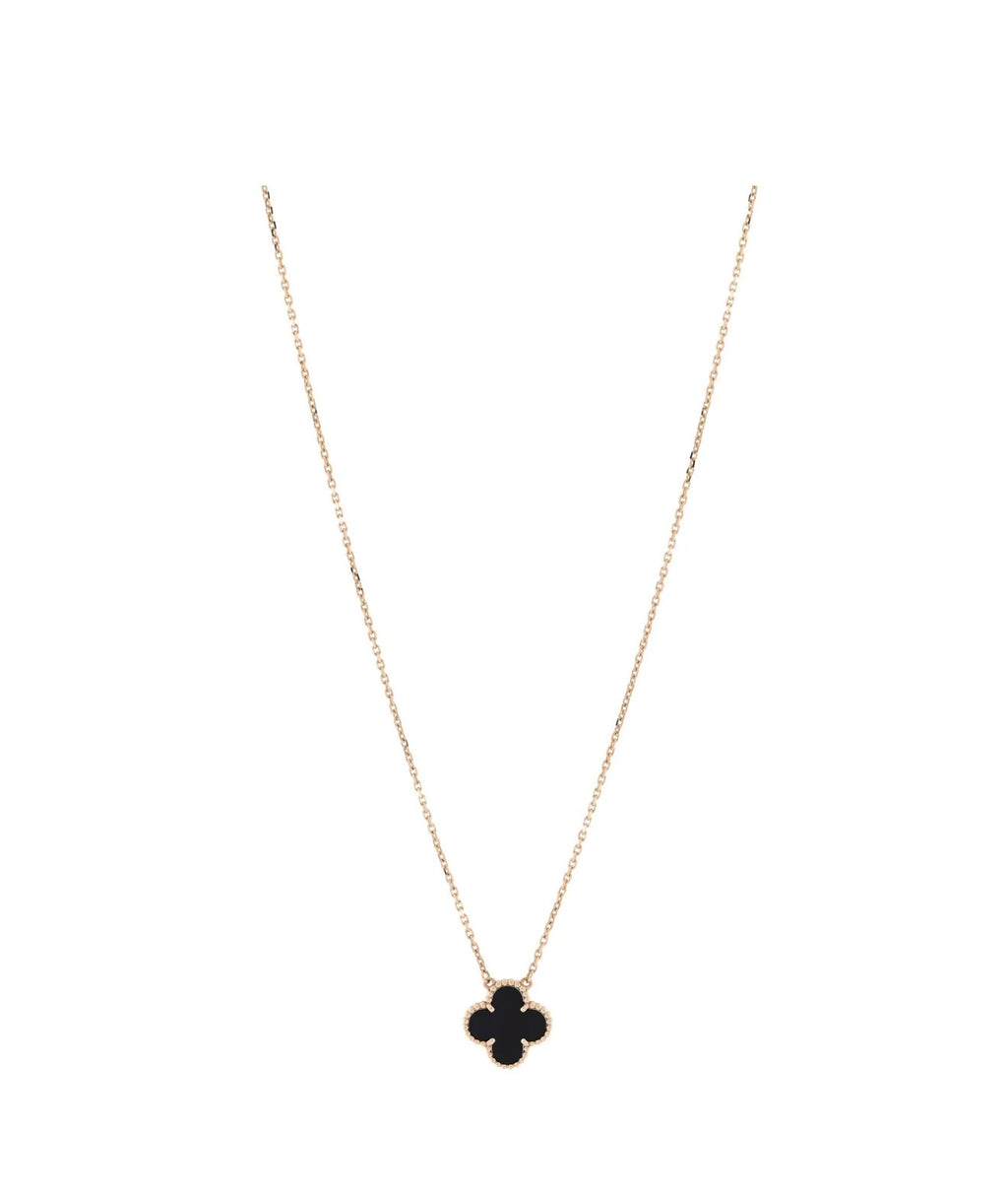 Midnight Clover Necklace